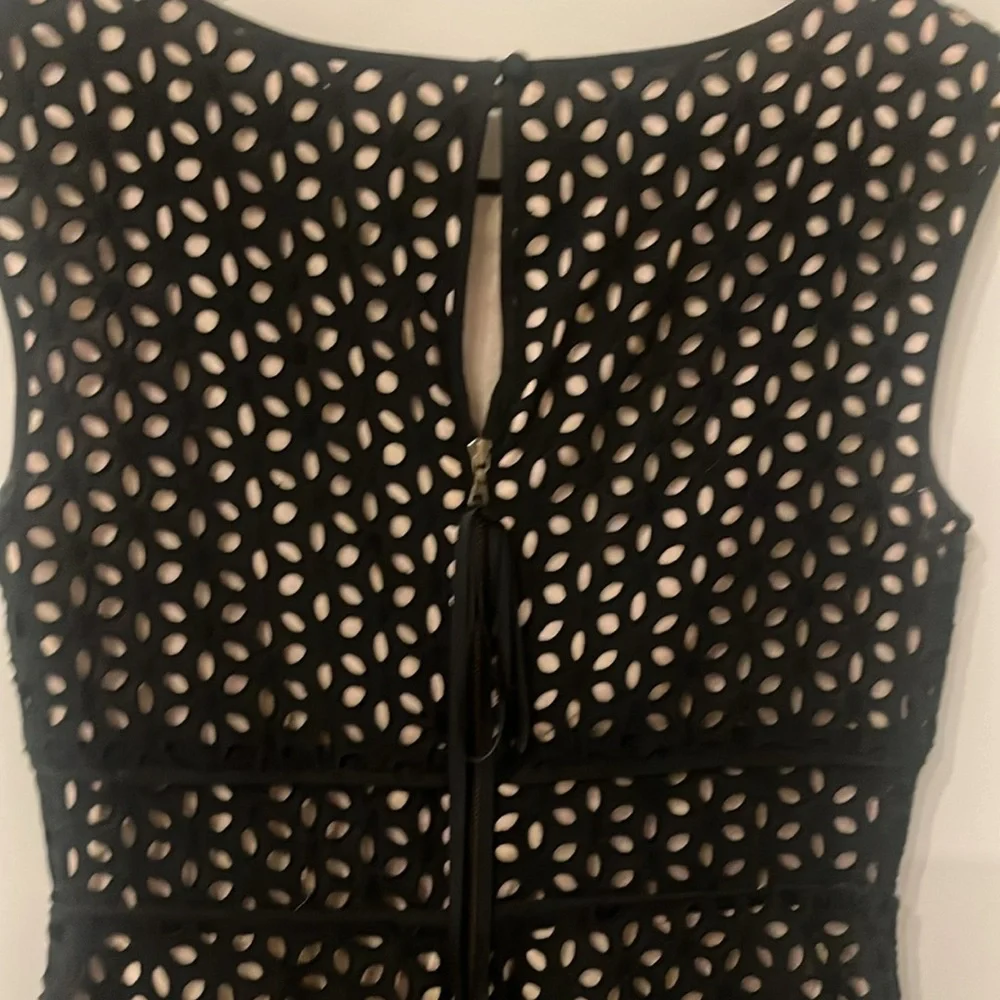 Loft Black Eyelet Dress, Size 0 - Picture 5 of 5